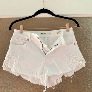 Bullhead White Denim Shorts
